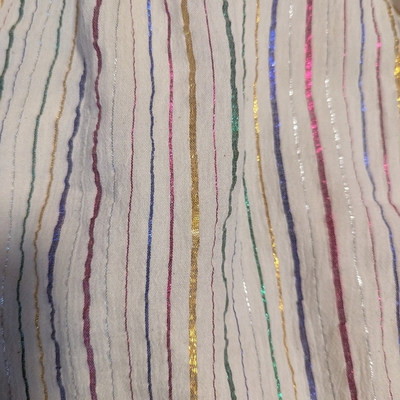 Anthropologie Corey Lynn Calter Willa Halter Style Tank Top Stripe Tassel Large - Picture 8 of 8